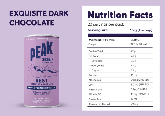 Load image into Gallery viewer, Peak Rest Hot Chocolate - Dark Chocolate (30 serves)
