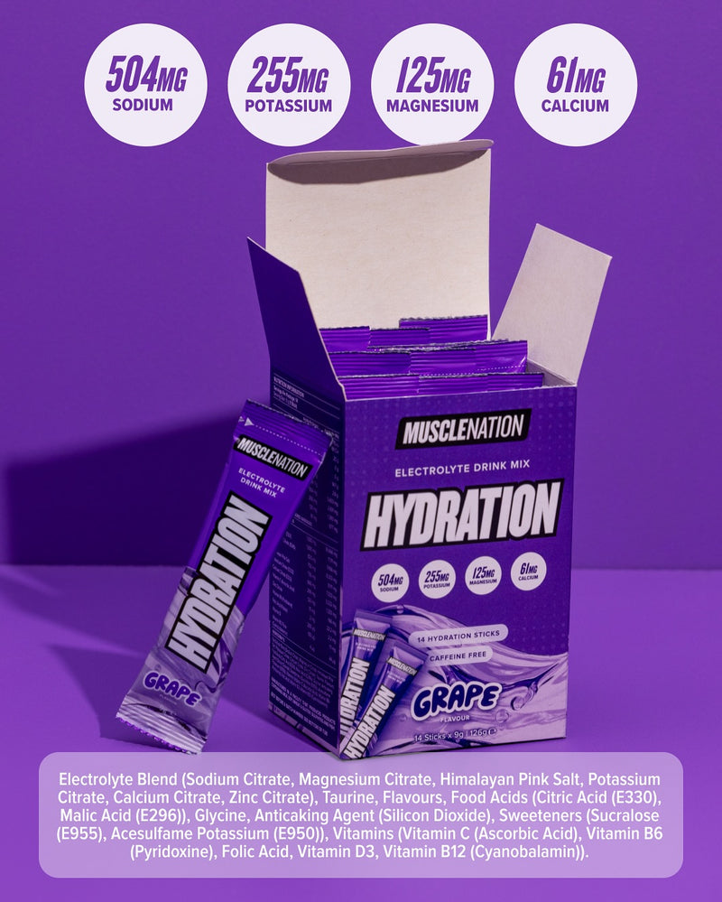 Load image into Gallery viewer, Muscle Nation HYDRATION Sticks (box of 14 sticks)
