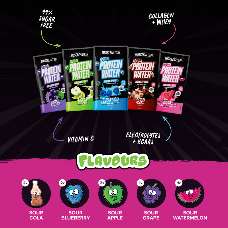 Load image into Gallery viewer, Muscle Nation PROTEIN WATER - Sour Sample Pack
