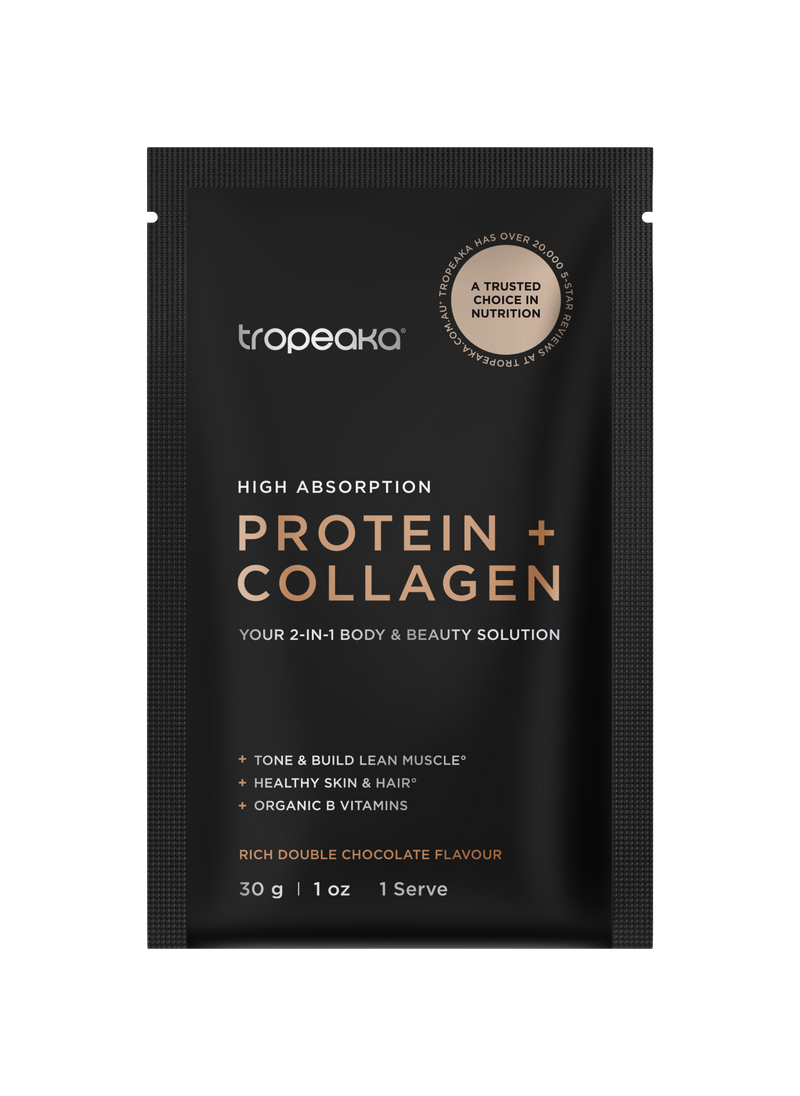 Load image into Gallery viewer, Tropeaka Protein + Collagen 30g (Box of 12 single serves) CHOCOLATE
