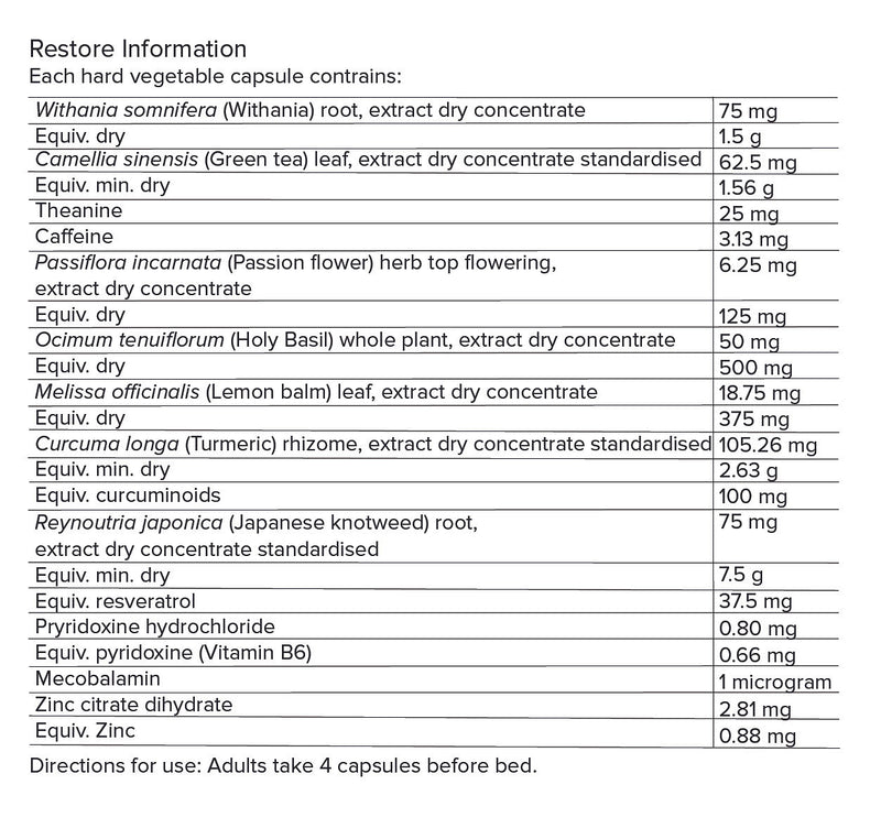 Load image into Gallery viewer, Primabolics Restore - TGA Listed (adrenal/sleep)
