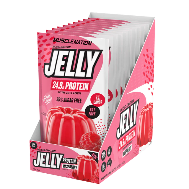 Load image into Gallery viewer, MN PROTEIN JELLY RASPBERRY 10 serves
