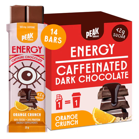 Load image into Gallery viewer, PEAK CHOCOLATE ENERGY BARS - Orange Chocolate
