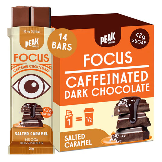 PEAK CHOCOLATE FOCUS BARS - Salted Caramel