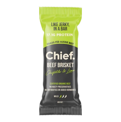 CHIEF ORGANIC GRASS-FED BEEF BAR - Chipotle & Lime  (12 bars)