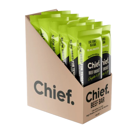 CHIEF ORGANIC GRASS-FED BEEF BAR - Chipotle & Lime  (12 bars)