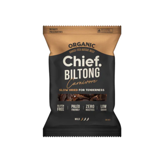 CHIEF ORGANIC GRASS-FED BILTONG 30g - CARNIVORE