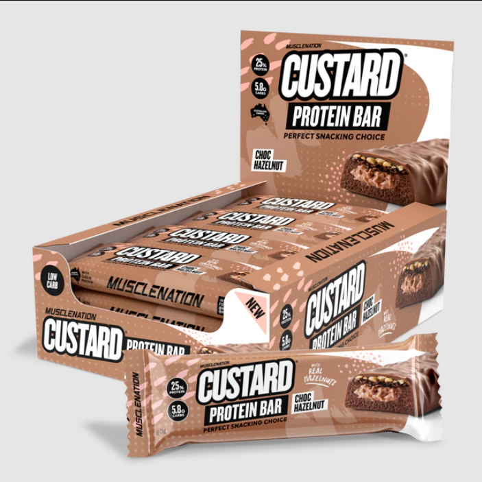 Load image into Gallery viewer, MN CUSTARD PROTEIN BAR - CHOC HAZELNUT (12 bars)
