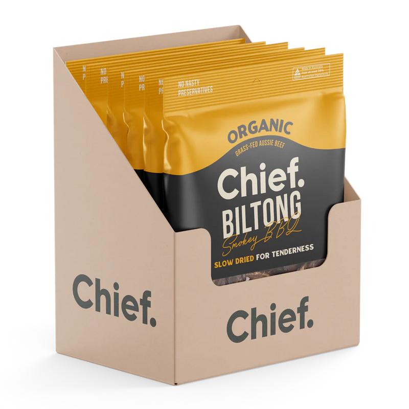 Load image into Gallery viewer, CHIEF ORGANIC GRASS-FED BILTONG 90g (6 bars)
