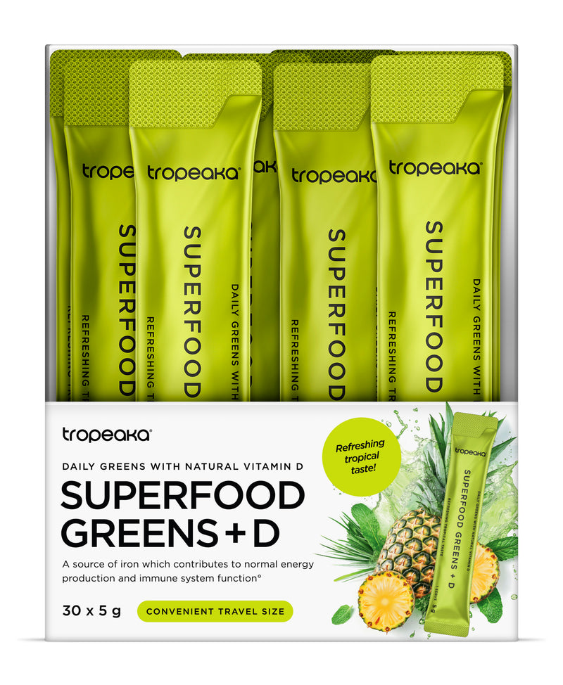 Load image into Gallery viewer, Tropeaka SUPERFOOD GREENS + D SINGLE SERVE
