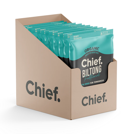 CHIEF ORGANIC GRASS-FED BILTONG 30g (12 bars)