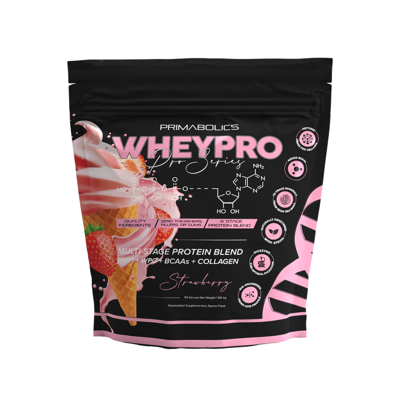 Load image into Gallery viewer, Primabolics WHEY PRO (PROTEIN BLEND WITH GRASS FED COLLAGEN) 55 SV BAG
