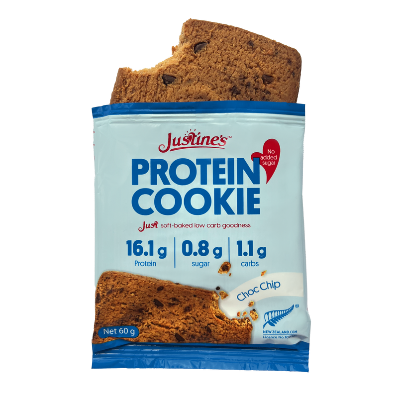 Load image into Gallery viewer, Justine&#39;s Protein Cookie Choc Chip 60g
