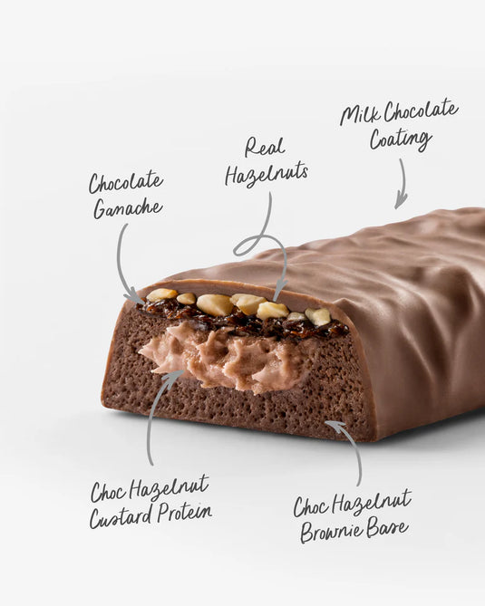 Plant Protein Custard Bars Choc Hazelnut