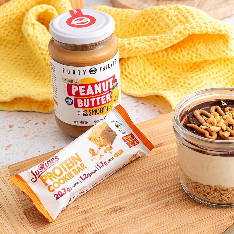 Load image into Gallery viewer, Justine&#39;s Protein Cookie Bar Forty Thieves Peanut Butter 60g
