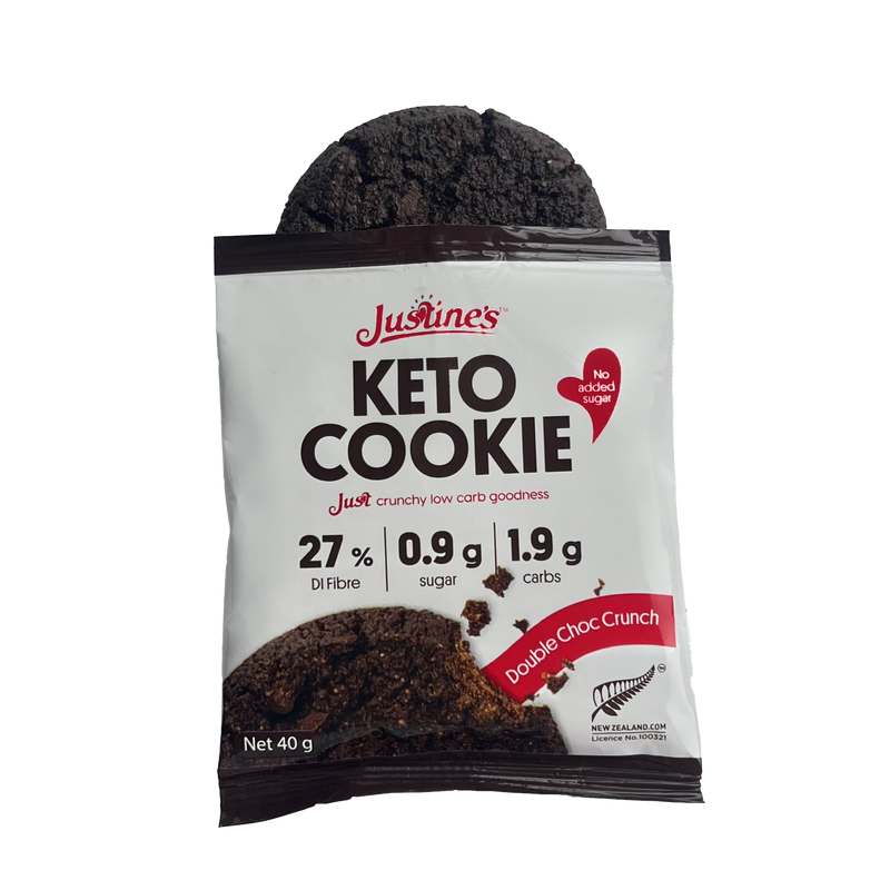 Load image into Gallery viewer, Justine&#39;s Keto Crunch Cookie Double Choc 40g
