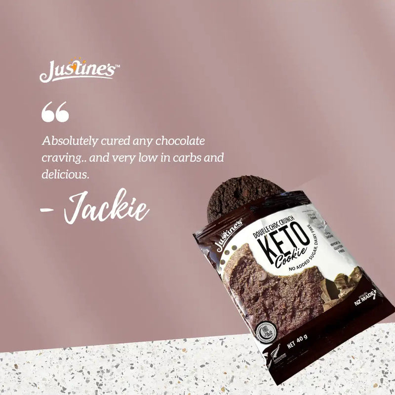 Load image into Gallery viewer, Justine&#39;s Keto Crunch Cookie Double Choc 40g
