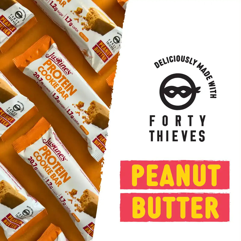 Load image into Gallery viewer, Justine&#39;s Protein Cookie Bar Forty Thieves Peanut Butter 60g
