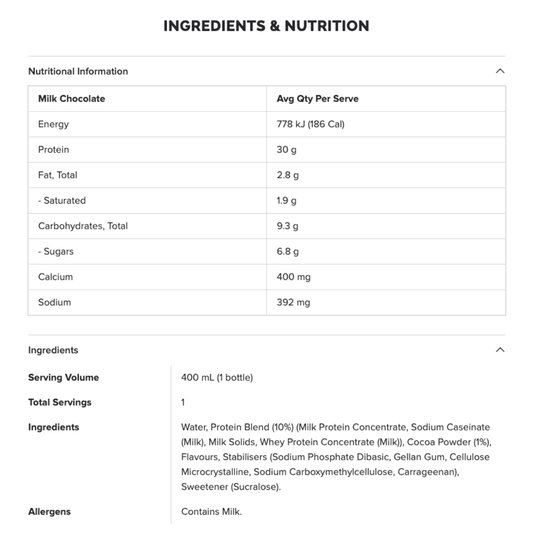Muscle Nation RTDs - Protein Shake