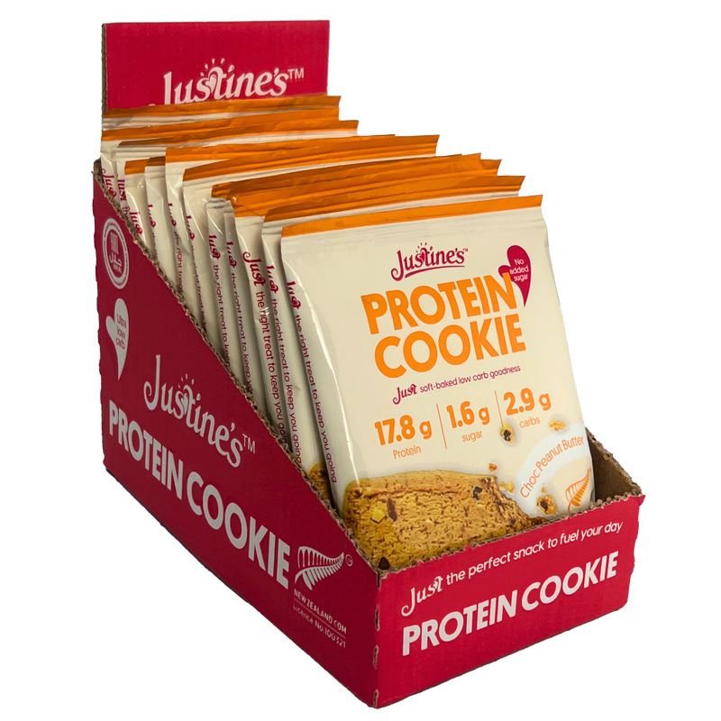 Load image into Gallery viewer, Justine&#39;s Protein Cookie Peanut Butter Choc Chip 60g
