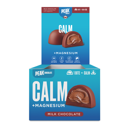 PEAK CHOCOLATE CALM BITE (15g) – Shelf Display Box (20 Units)
