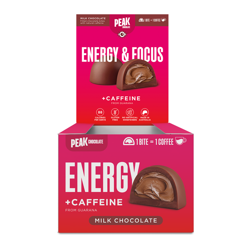 Load image into Gallery viewer, PEAK CHOCOLATE ENERGY BITE (15g) – Shelf Display Box (20 Units)
