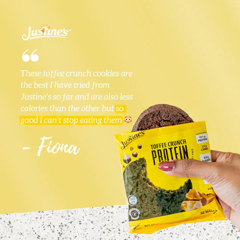 Load image into Gallery viewer, Justine&#39;s Keto Crunch Vegan Protein Cookie Toffee 45g
