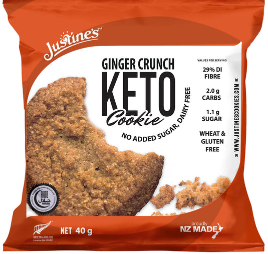 Justine's Keto Crunch Cookie Ginger 40g