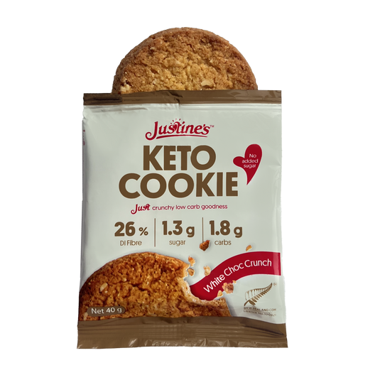 Justine's Keto Crunch Cookie White Choc Chip 40g