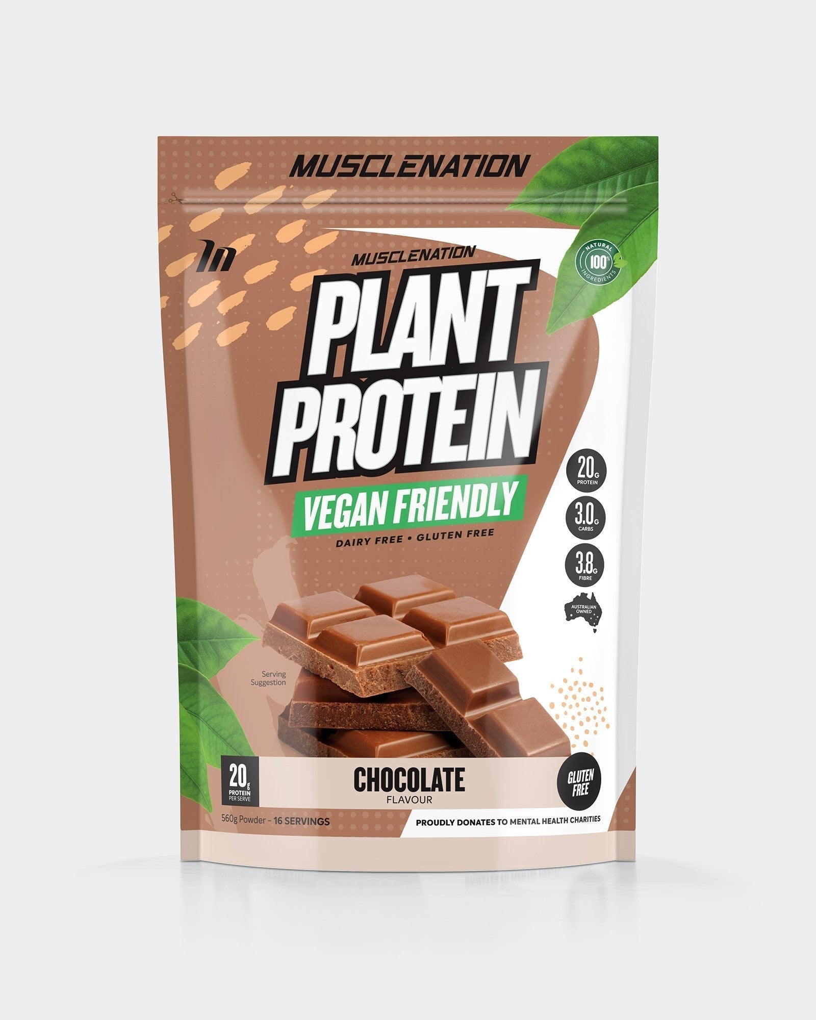 100% NATURAL PLANT BASED PROTEIN - CHOCOLATE