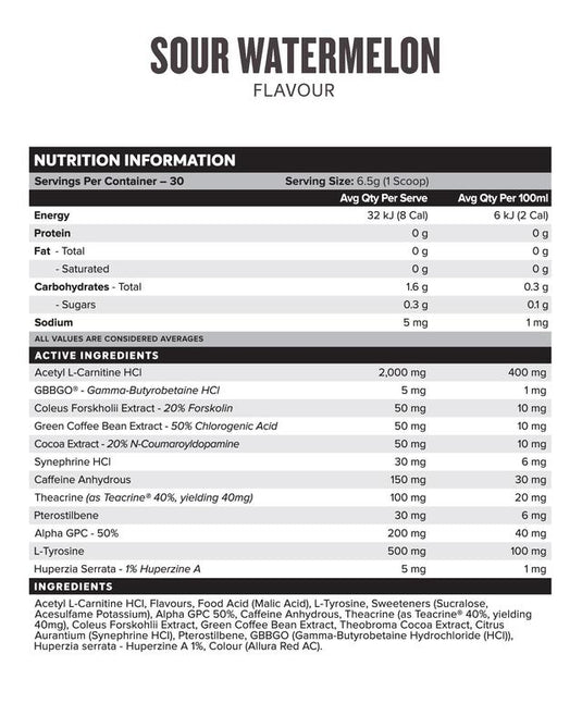 Muscle Nation DESTINY FAT BURNER - Sour Watermelon