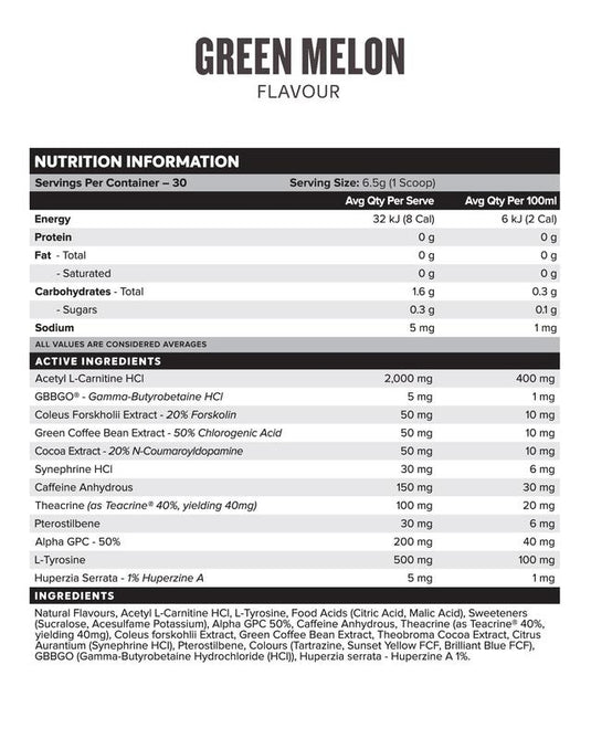 Muscle Nation DESTINY FAT BURNER - Red Candy Sticks