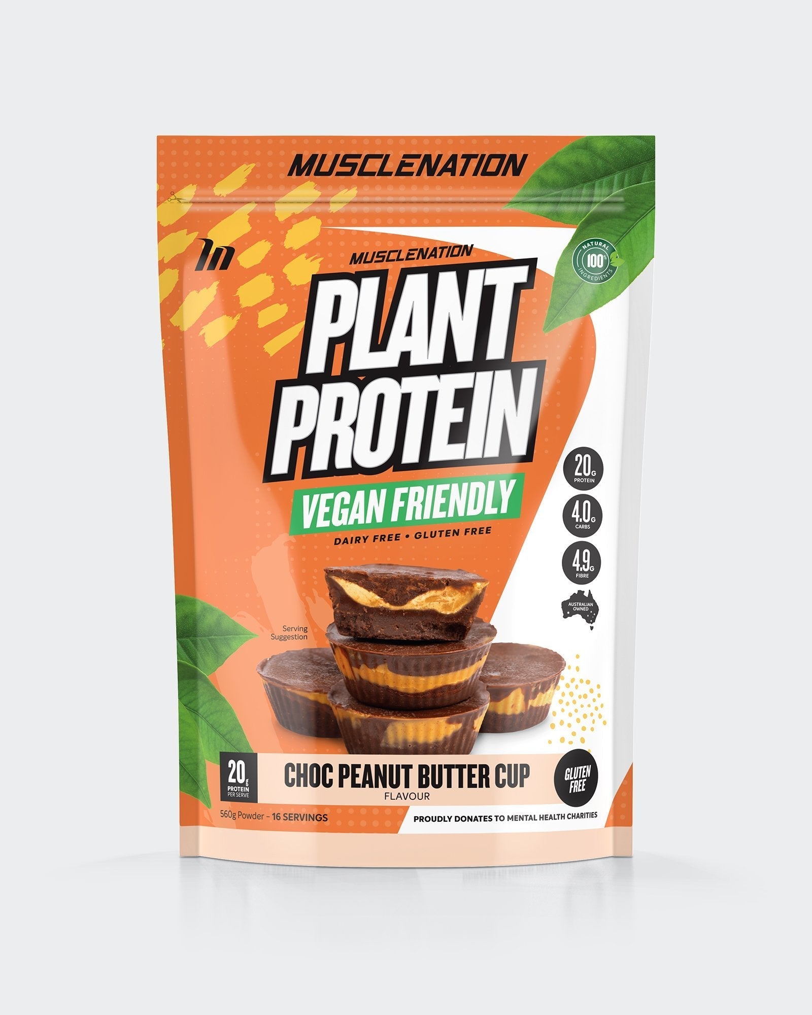 100% NATURAL PLANT BASED PROTEIN - CHOC PEANUT BUTTER CUP