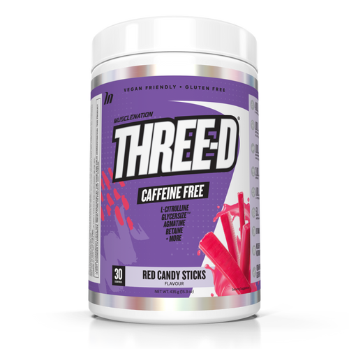 Muscle Nation THREE-D NON STIM PRE WORKOUT - RED CANDY STICKS