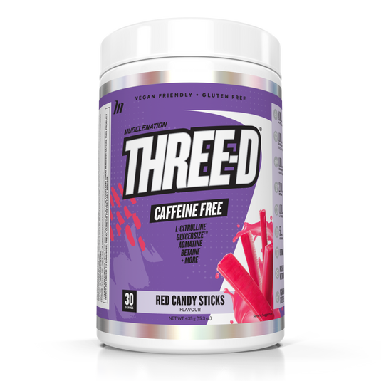 Muscle Nation THREE-D NON STIM PRE WORKOUT - RED CANDY STICKS