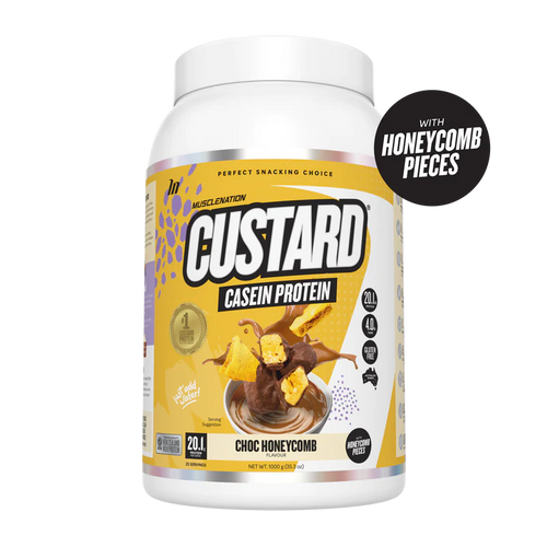 Muscle Nation CUSTARD CASEIN PROTEIN - Choc Honeycomb