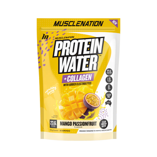 MUSCLE NATION PROTEIN WATER Mango Passionfruit - 25 SERVES 750G