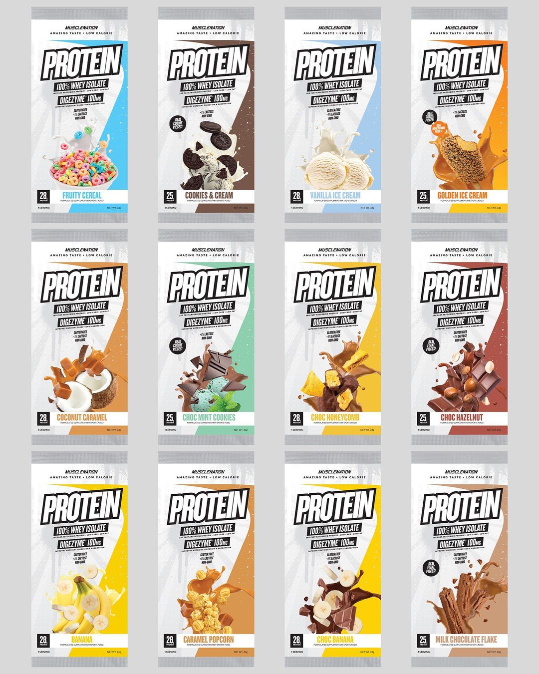 PROTEIN 100% WHEY ISOLATE SAMPLE PACK - 12 SACHETS