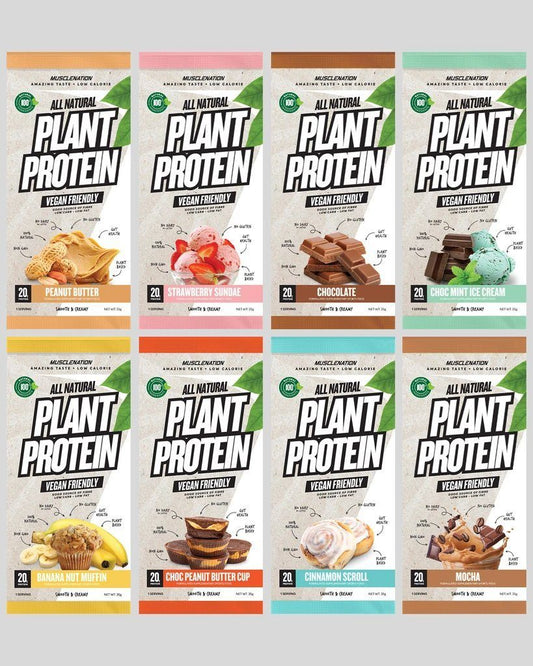 100% NATURAL PLANT BASED PROTEIN SAMPLE PACK - 8 SACHETS